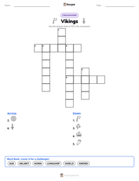 Vikings printable worksheet preview