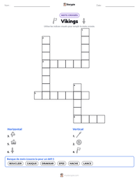 Aperçu de la feuille de travail imprimable Vikings