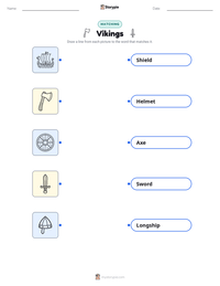 Vikings printable worksheet preview
