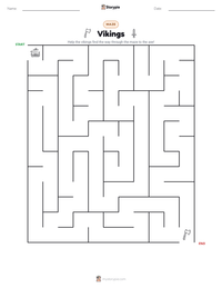 Vikings printable worksheet preview