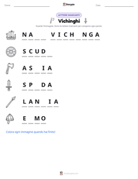 Anteprima della scheda stampabile di Vichinghi