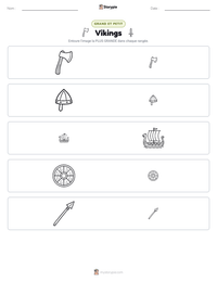 Aperçu de la feuille de travail imprimable Vikings