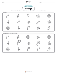 Vikings printable worksheet preview