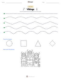 Vikings printable worksheet preview