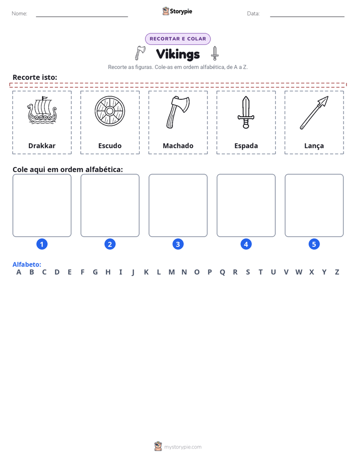 Recortar & Colar Alfabeto