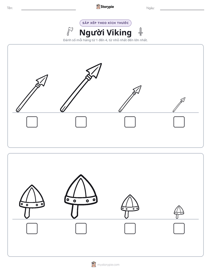 Thứ Tự Kích Thước
