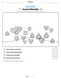 Aurora Borealis printable worksheet preview