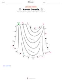 Anteprima della scheda stampabile di Aurora Boreale