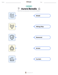 Aurora Borealis printable worksheet preview