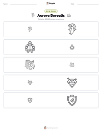 Aurora Borealis printable worksheet preview