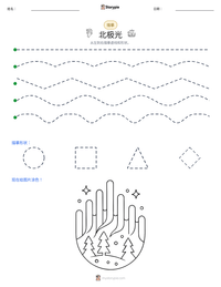 北极光 可打印工作表预览