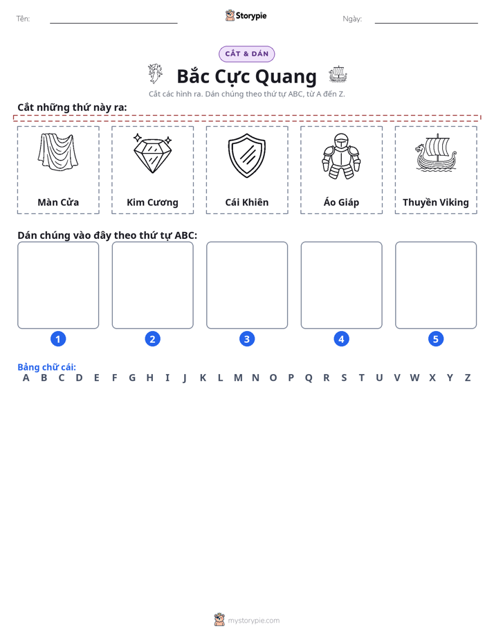 Cắt & Dán Chữ Cái
