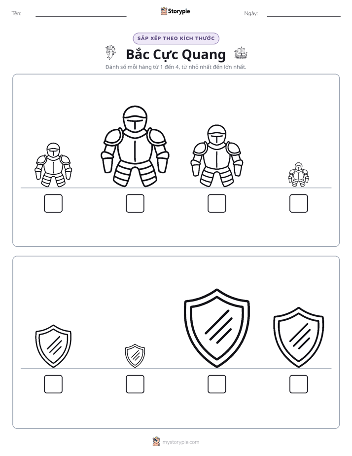 Thứ Tự Kích Thước