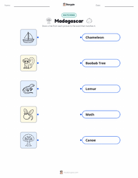 Madagascar printable worksheet for kids