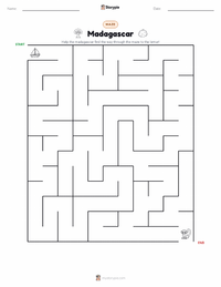 Madagascar printable worksheet preview