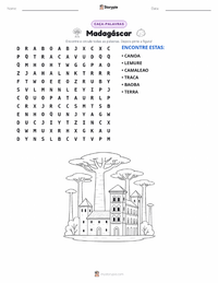 Prévia da folha de atividades imprimível Madagáscar