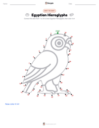 Egyptian Hieroglyphs printable worksheet preview