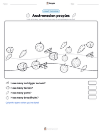 Austronesian peoples printable worksheet preview