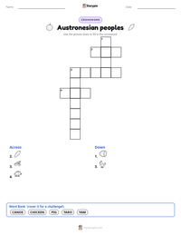 Austronesian peoples printable worksheet preview