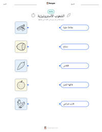 معاينة ورقة العمل القابلة للطباعة الشعوب الأسترونيزية