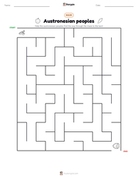 Austronesian peoples printable worksheet preview