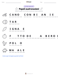 Anteprima della scheda stampabile di Popoli austronesiani