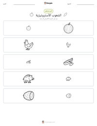 معاينة ورقة العمل القابلة للطباعة الشعوب الأسترونيزية