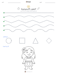 معاينة ورقة العمل القابلة للطباعة الشعوب الأسترونيزية