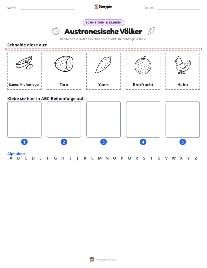 Schneiden & Einfügen Alphabet