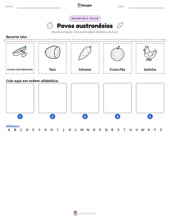 Recortar & Colar Alfabeto