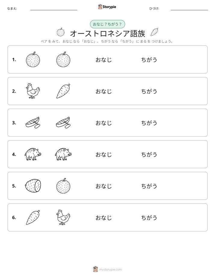 同じか違うか