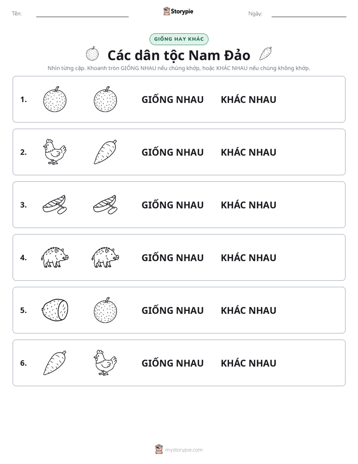 Giống Hay Khác