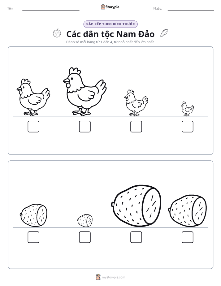 Thứ Tự Kích Thước