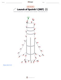 Launch of Sputnik 1 (1957) printable worksheet preview