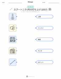 スプートニク1号の打ち上げ の子供向け印刷可能ワークシート