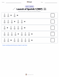 Launch of Sputnik 1 (1957) printable worksheet preview