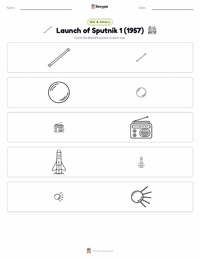 Launch of Sputnik 1 (1957) printable worksheet preview