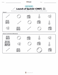 Launch of Sputnik 1 (1957) printable worksheet preview