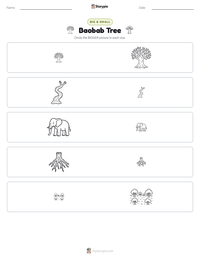 Baobab Tree printable worksheet preview