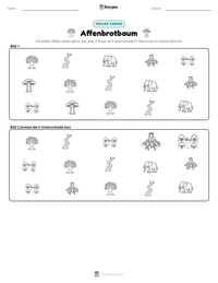 Affenbrotbaum druckbare Arbeitsblatt Vorschau