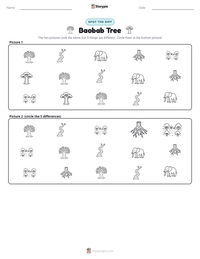 Baobab Tree printable worksheet preview