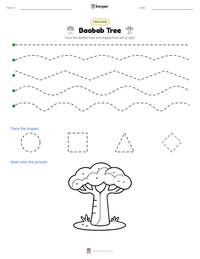 Baobab Tree printable worksheet preview