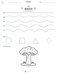 猴面包树 可打印工作表预览