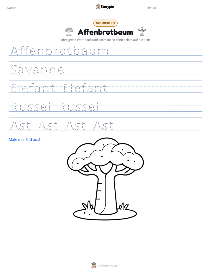 Schreibübung
