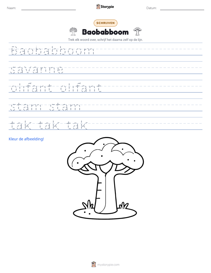 Schrijf Oefening
