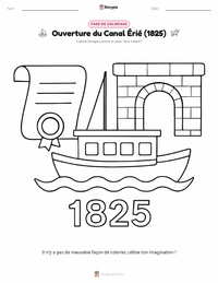 Page de coloriage Inauguration du canal Érié pour les enfants