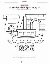 Erie Kanalı'nın Açılışı çocuklar için boyama sayfası