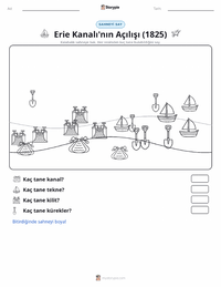 Erie Kanalı'nın Açılışı yazdırılabilir çalışma sayfası önizlemesi