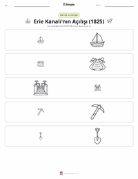 Erie Kanalı'nın Açılışı yazdırılabilir çalışma sayfası önizlemesi