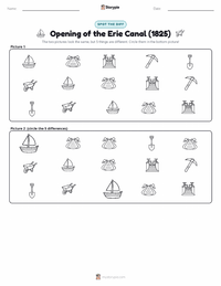 Opening of the Erie Canal (1825) printable worksheet preview